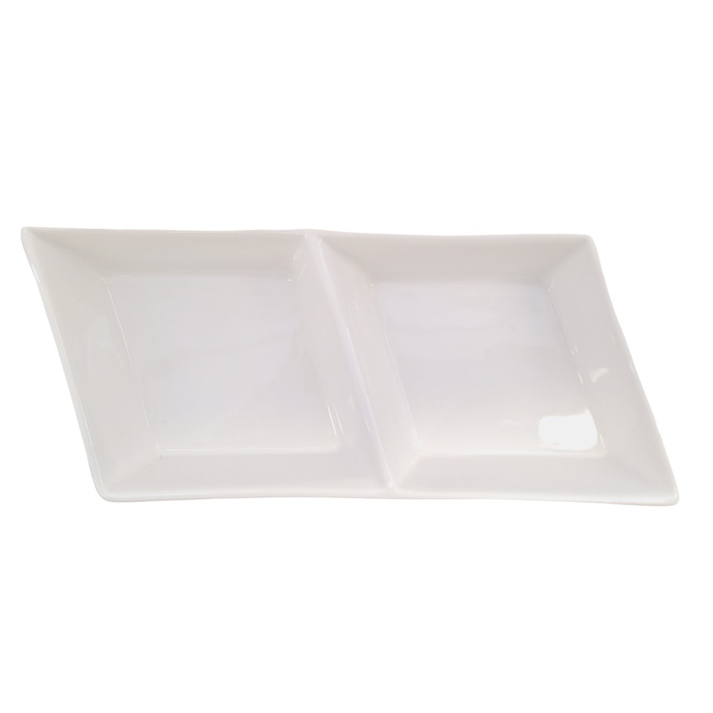 Plato con divisiones, de 24.5 cm, de porcelana, PRINZ