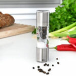 Molino doble de acero inoxidable, de 15cm, Adhoc