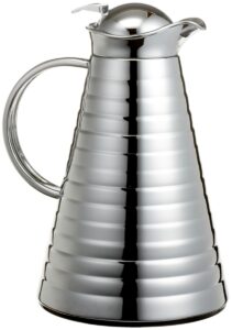 jarra térmica con dosificador cromado rayado y 8 tazas 1000 ml vulcano