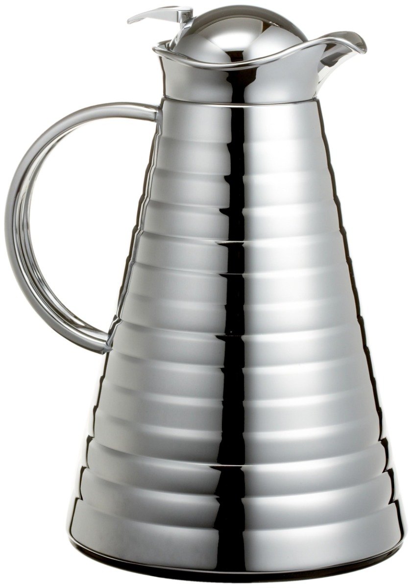 jarra térmica con dosificador cromado rayado y 8 tazas 1000 ml vulcano ...