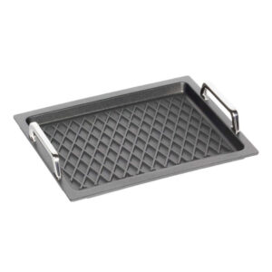 parrilla gn 2 3 con fondo bbq con 2 asas s s 37x33x2 cm amt