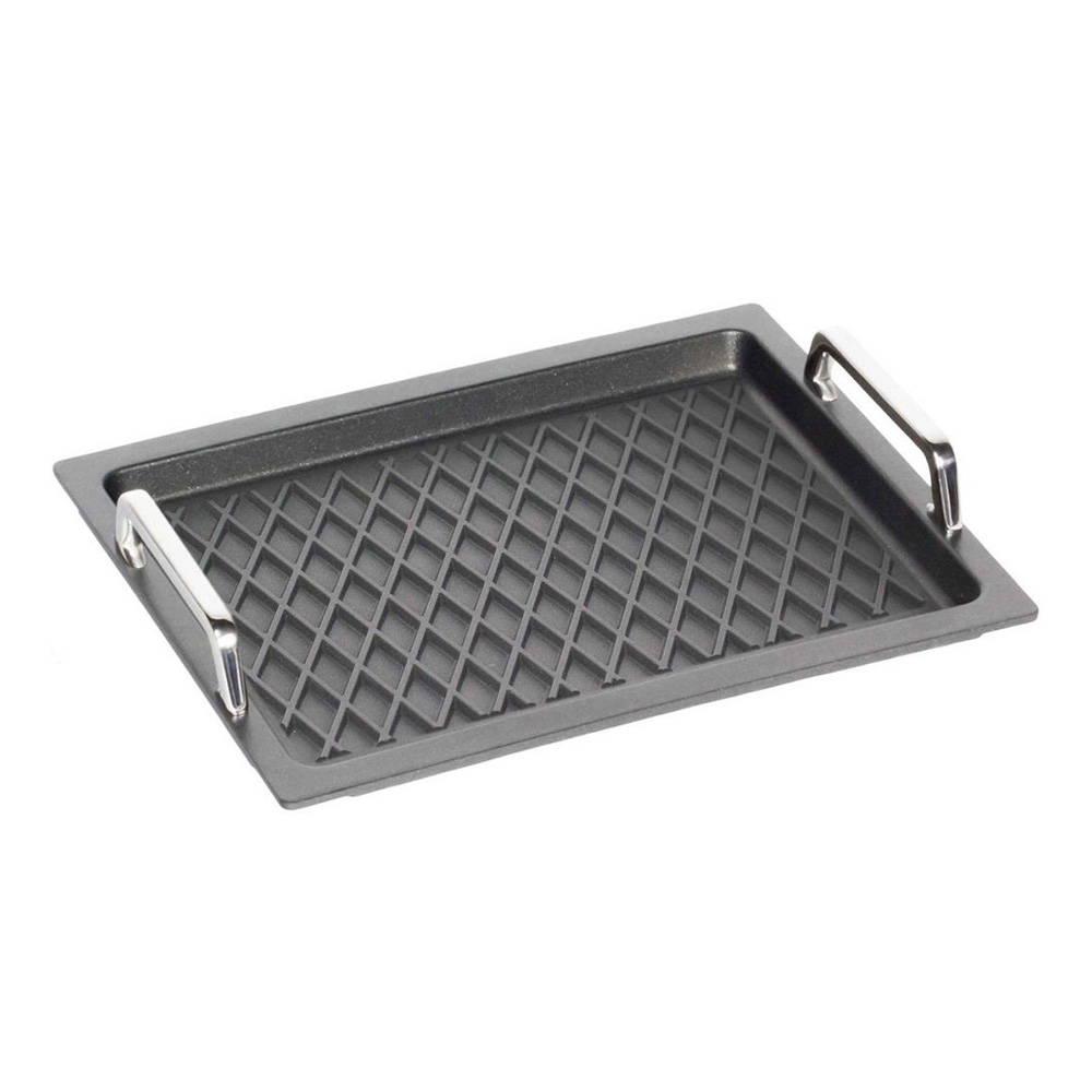 parrilla gn 2 3 con fondo bbq con 2 asas s s 37x33x2 cm amt