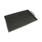 plancha con asas y superficie grill 53x33x2 cm amt