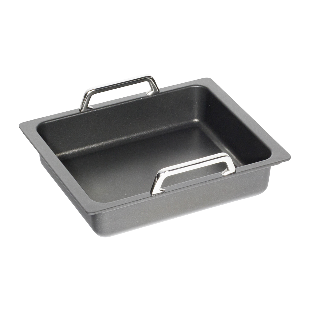 sartén plancha alto con asas y superficie grill 27x33x5 cm amt