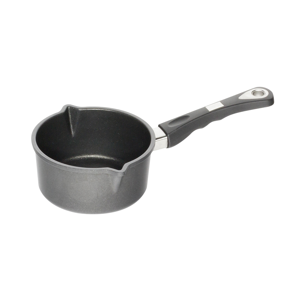 cacerola con mango largo para leche y salsas d16 h8 cm 0,9 l amt