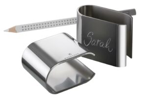 Juego de anillos para servilletas, 2 piezas, incluye lápiz, Auerhahn