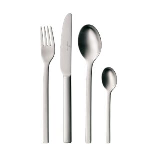 Juego de cubiertos de 4 piezas, mate, ''PURE'', Auerhahn