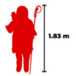 Figura de Santa Claus de 1.83 m con bolsa de regalos, PRINZ