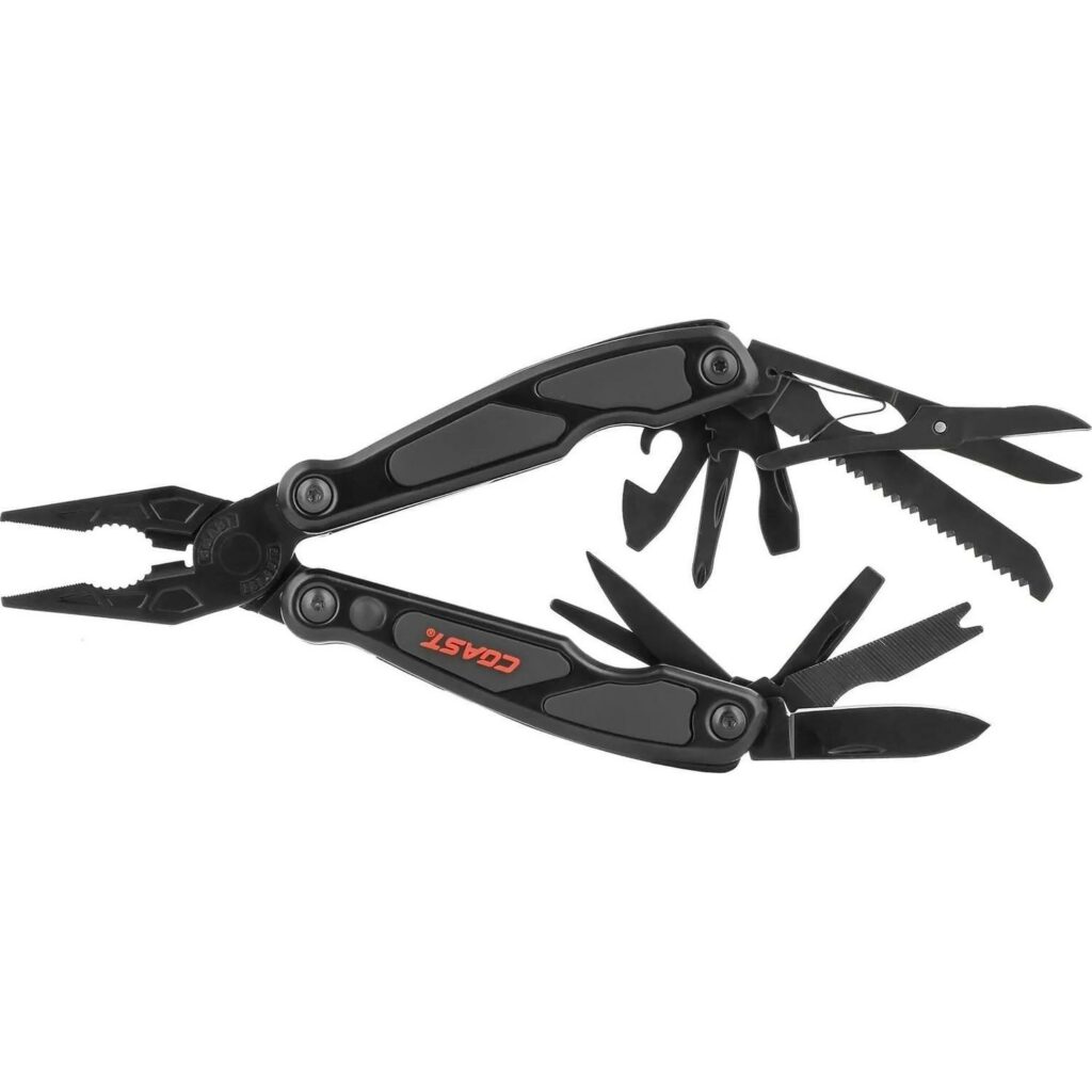 multi-herramienta black led pocket pliers ce. 10.2 cm 2xcr1220 negro clampack