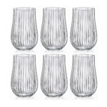 Juego de 6 vasos tumbler highball, de 450 ml, ”TULIPA OPTIC”, Crystalex