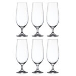 Juego de 6 copas para cerveza, de 380 ml, ”LARA”, Crystalex