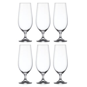 Juego de 6 copas para cerveza, de 380 ml, ”LARA”, Crystalex