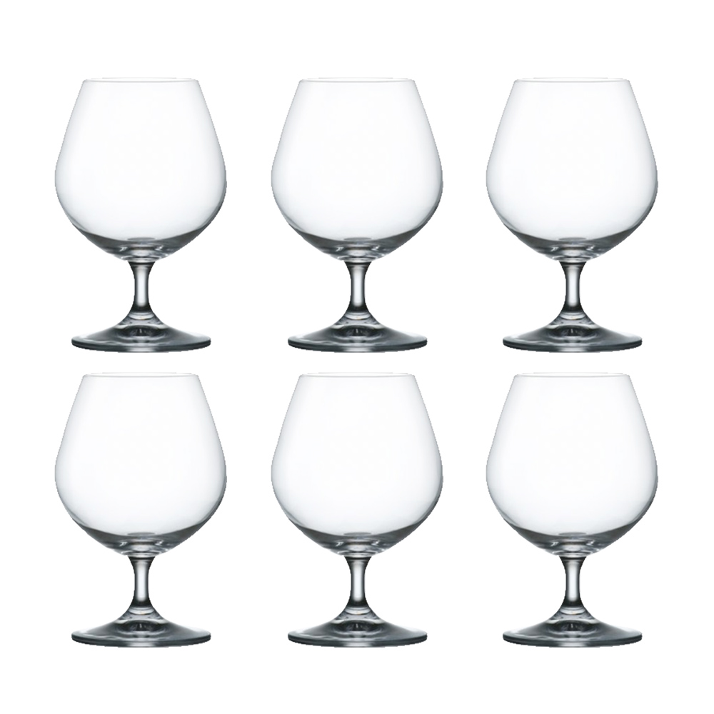 juego de 6 copas cognac 400 ml h14,3 cm lara