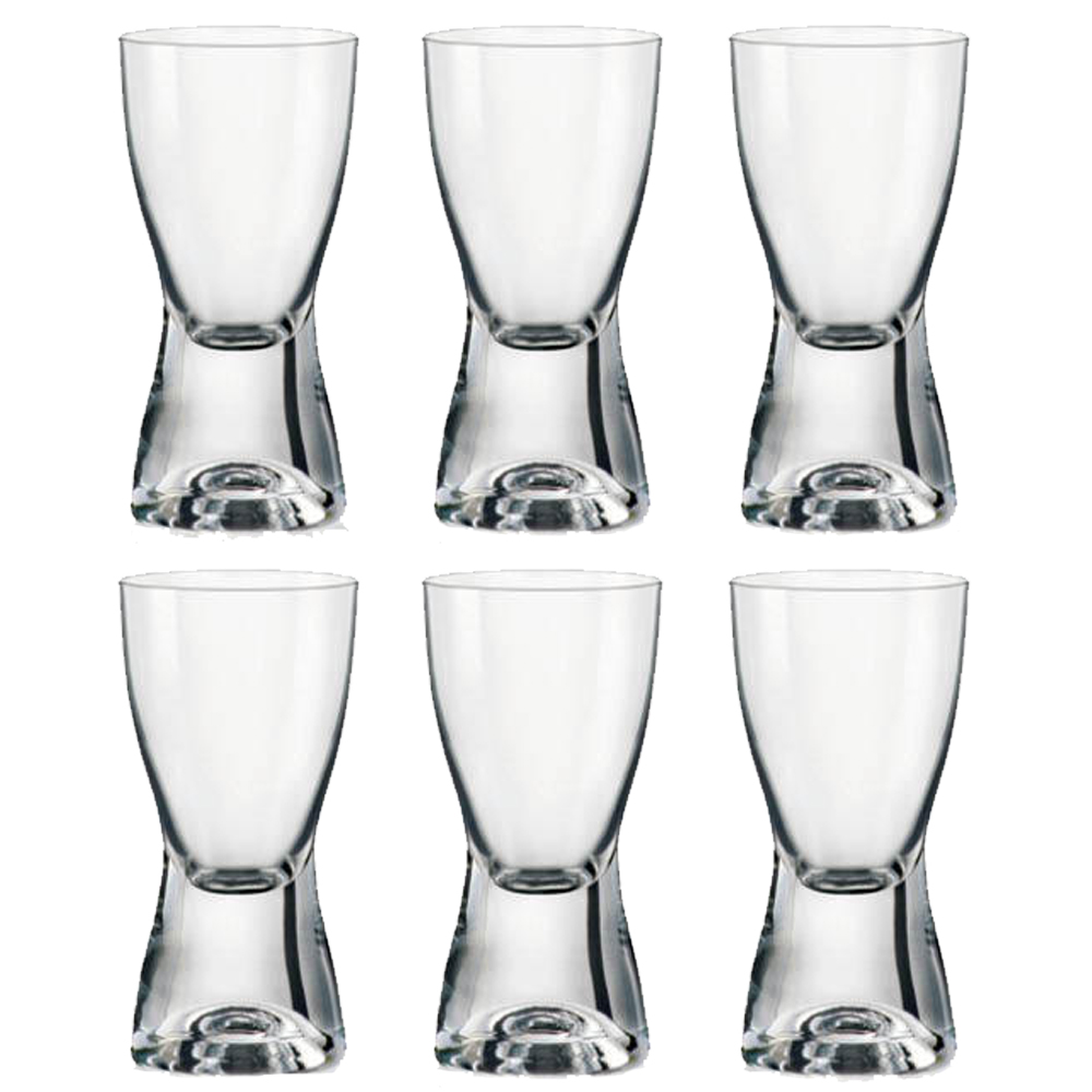 juego de 6 vasos para aguardiente 70 ml 10.2 cm samba