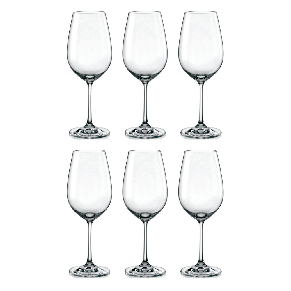 Juego de 6 copas para vino tinto, de 550 ml, ”VIOLA”, Crystalex