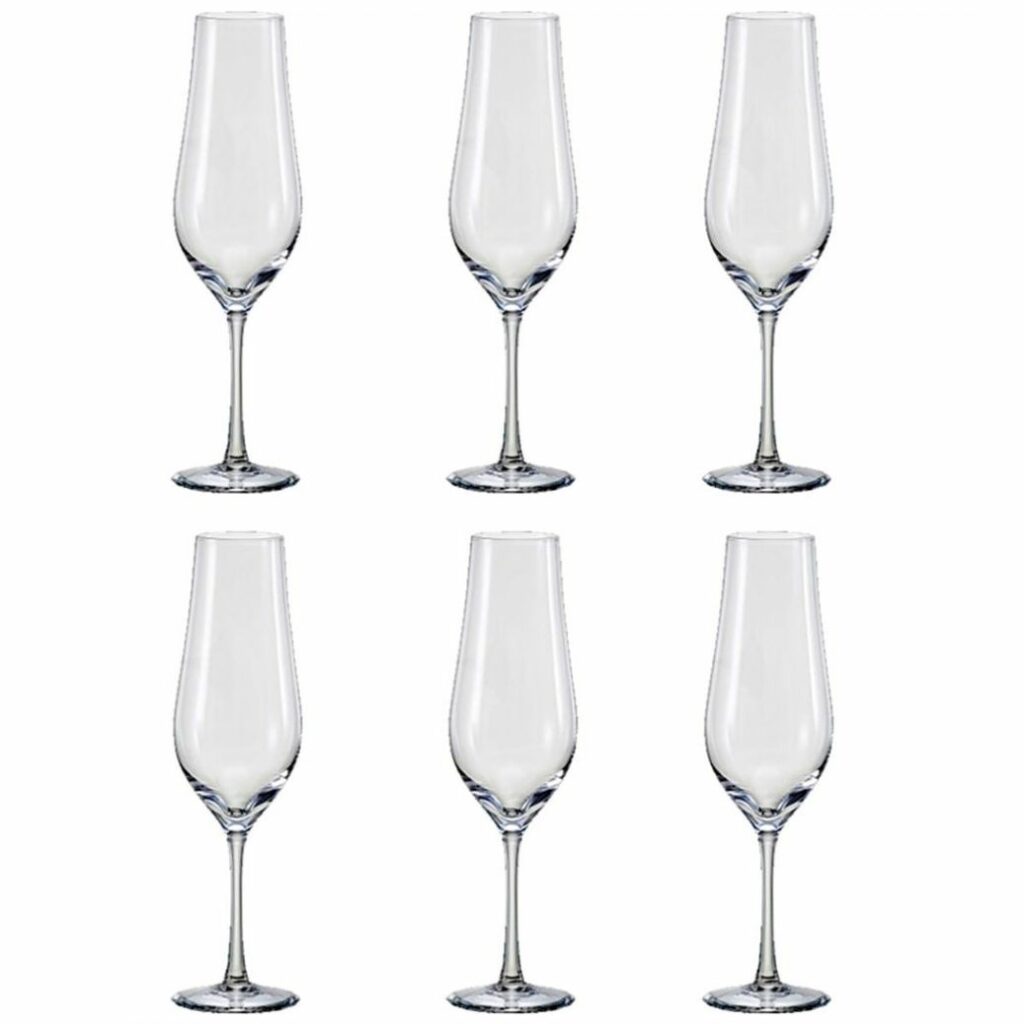 Juego de 6 flautas para champagne, de 170 ml, ”TULIPA”, Crystalex