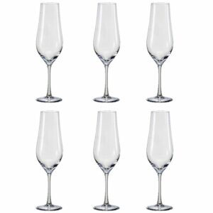 Juego de 6 flautas para champagne, de 170 ml, ”TULIPA”, Crystalex