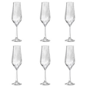 Juego de 6 flautas para champagne 170 ml ”tulipa optic”