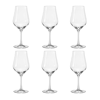 Juego de 6 copas para vino de 350 ml, ”Tulipa”, Crystalex
