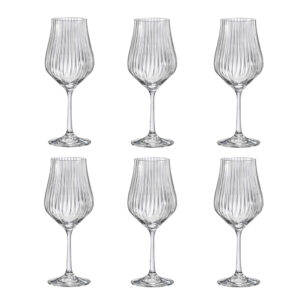 Juego de 6 copas para vino 350 ml ”tulipa optic”, Crystalex