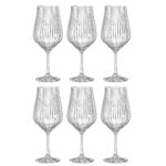 Juego de 6 copas para vino tinto, de 450 ml, ”TULIPA OPTIC”, Crystalex