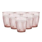 Juego de 6 vasos 25 cl d7.6 cm h9 cm r beau rivage pink, DURALEX