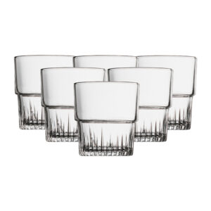 Juego de 6 vasos 16 cl d6.6 cm h7.9 cm c empilable, DURALEX