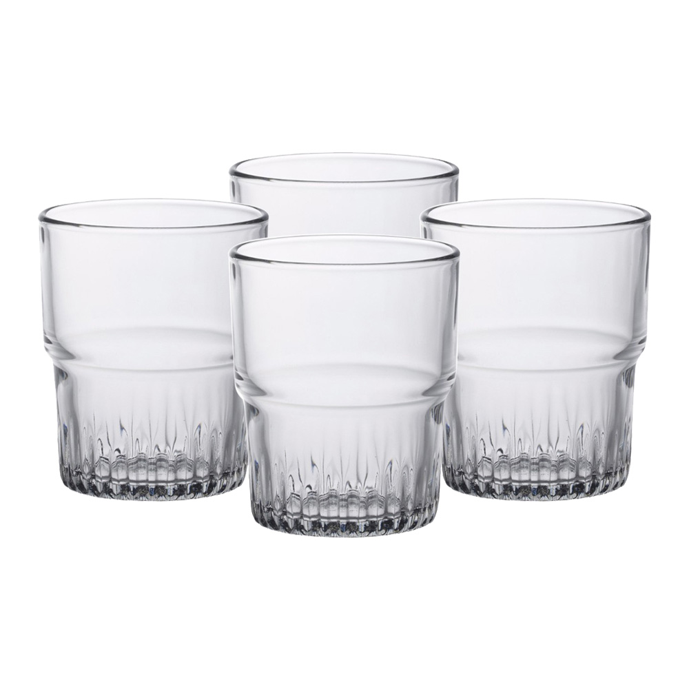 Juego de 4 vasos 20 cl d7.1 cm h8.6 cm c empilable, DURALEX