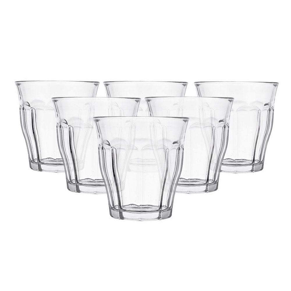 Juego de 6 vasos 13 cl d6.9 cm h7.2 cm b picardie, DURALEX