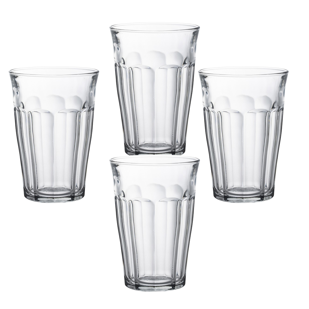 Juego de 4 vasos 50 cl d9.4 cm h14.5 cm picardie, DURALEX
