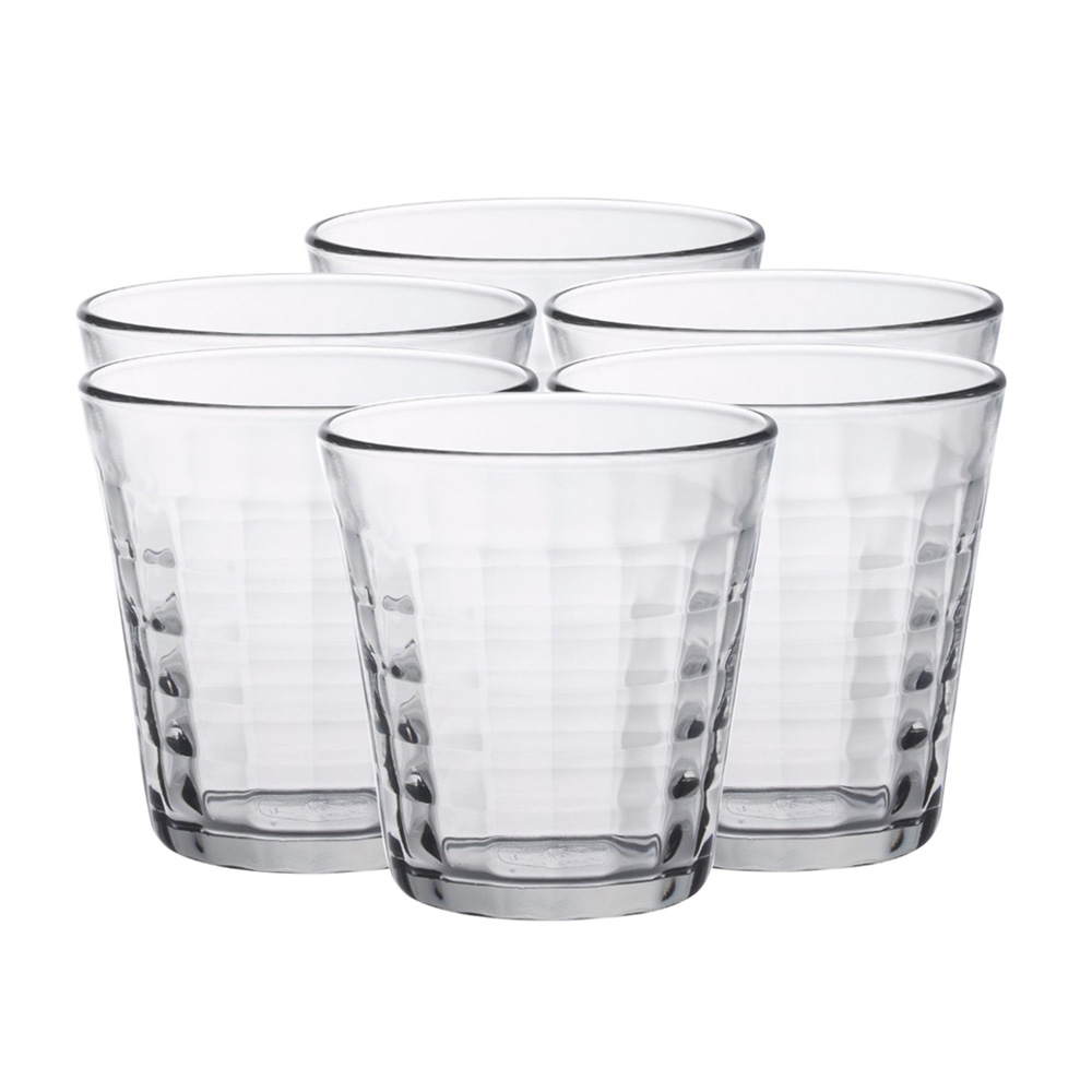 Juego de 6 vasos 27.5 cl d8.7 cm h9.2 cm b prisme, DURALEX