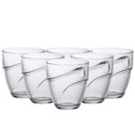 Juego de 6 vasos 16 cl d7 cm h7.5 cm b wave, DURALEX