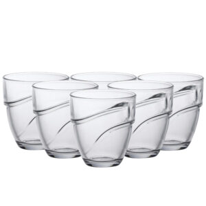 Juego de 6 vasos 16 cl d7 cm h7.5 cm b wave, DURALEX