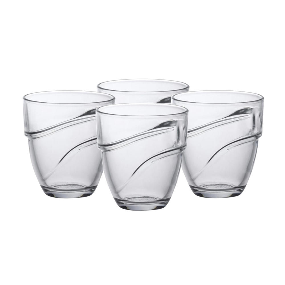 Juego de 4 vasos 16 cl d7 cm h7.5 cm c wave, DURALEX