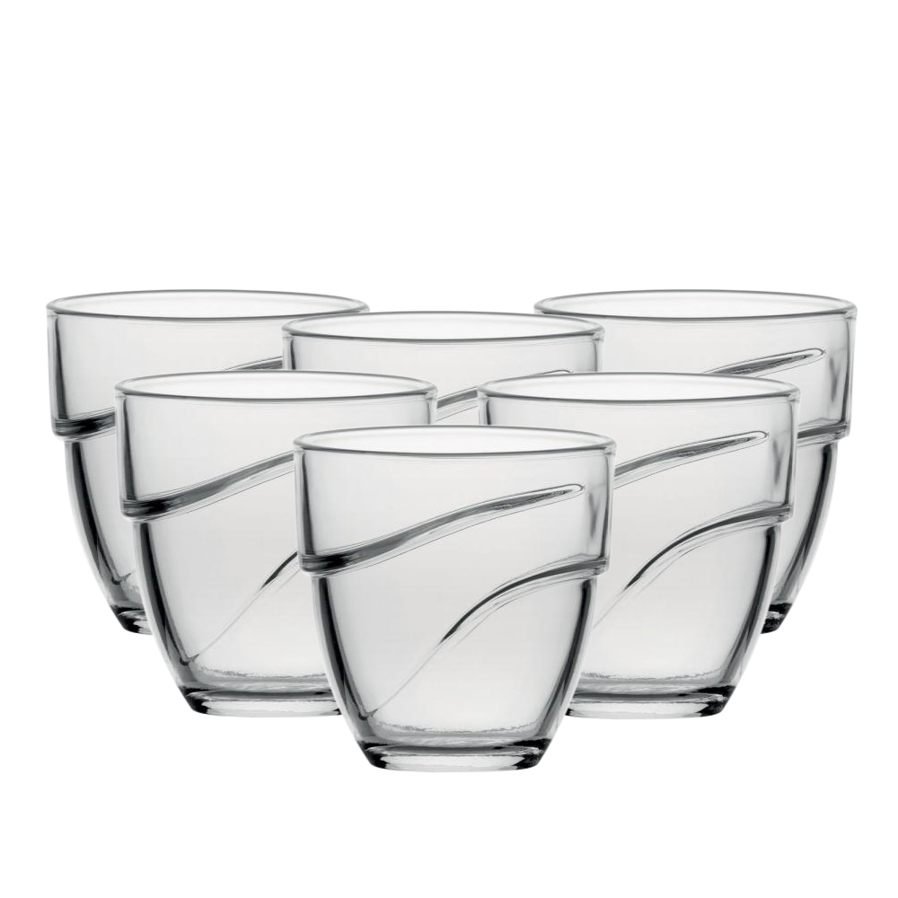 Juego de 6 vasos 27 cl d8.2 cm h8.3 cm b wave, DURALEX