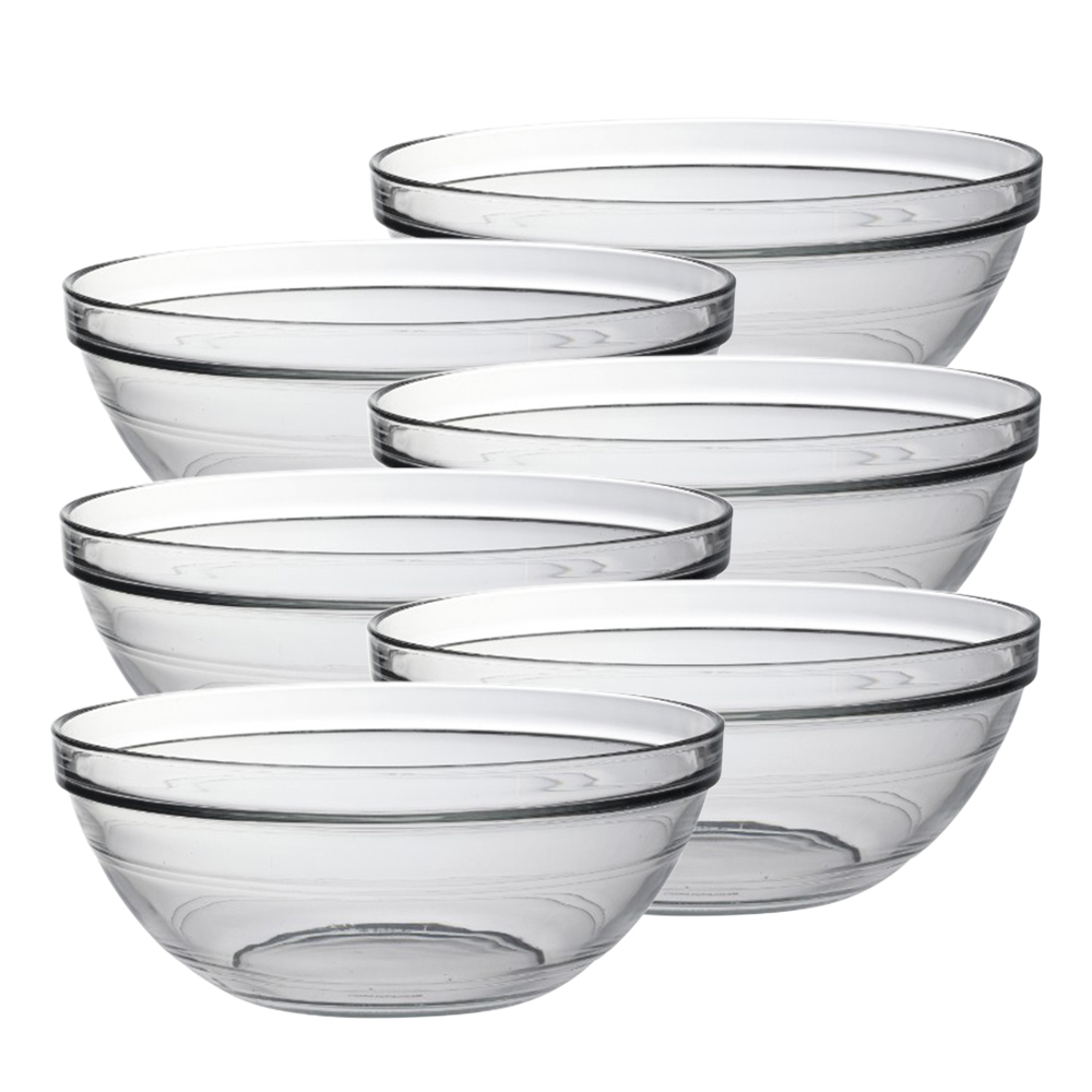 Juego de 6 ensaladeras 240 cl d23 cm h9.2 cm f lys, DURALEX