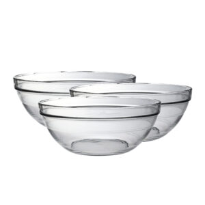 Juego de 3 ensaladeras 580 cl d31 cm h12.3 cm f lys carre, DURALEX