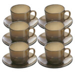 Juego de 6 tazas con plato 22 cl s ”lys creole”, DURALEX