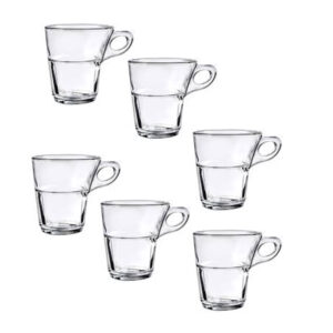 Juego de 6 tazas 9 cl d6.2 cm h6.8 cm caprice, DURALEX