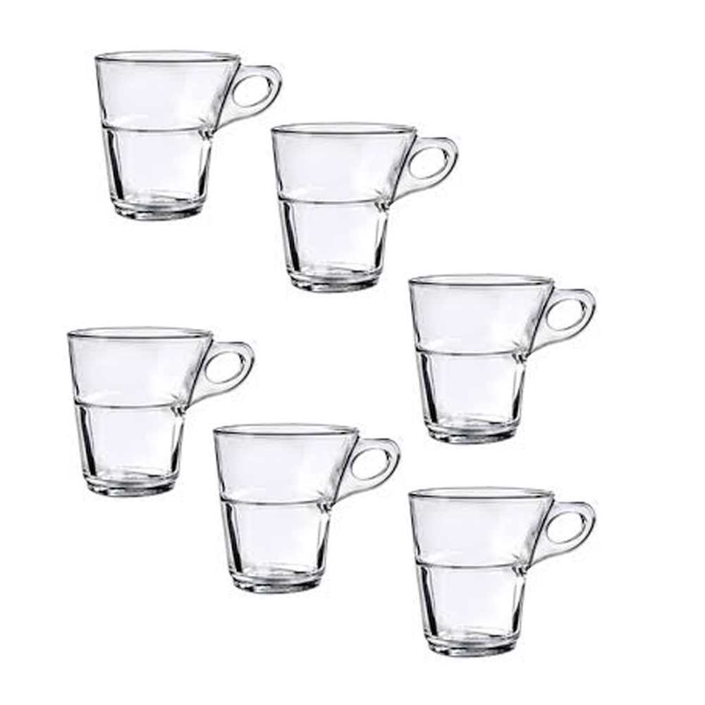 Juego de 6 tazas 9 cl d6.2 cm h6.8 cm caprice, DURALEX