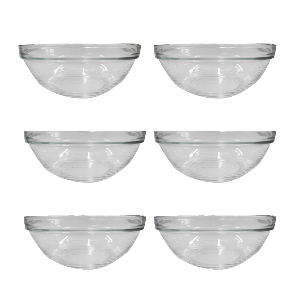 Juego de 6 ensaladeras 345 cl d23 cm h9.2 cm f lys, DURALEX