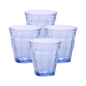 Juego de 4 vasos de 220 ml, d8.1 cm, h8.4 cm, ”picardie marine”, DURALEX