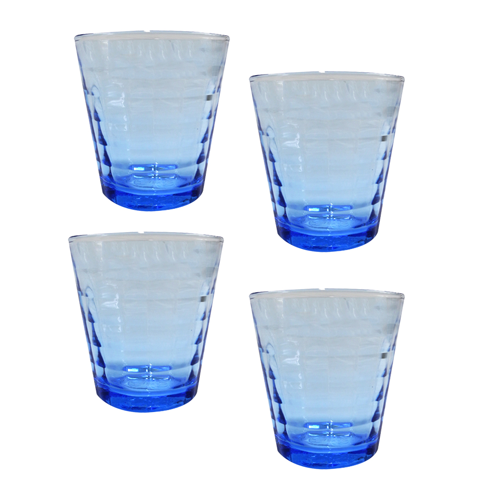 Juego de 4 vasos 22 cl d7.9 cm h8.6 cm c prisme marine optico, DURALEX