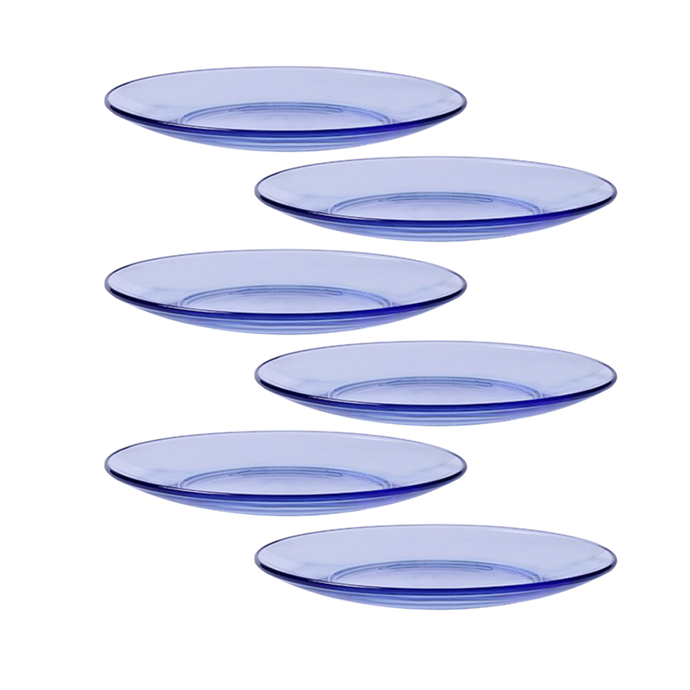 Juego de 6 platos llanos d23.5 cm h2.2 cm f dx 2000, DURALEX