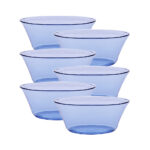 Juego de 6 bowls ensaladeras 220 cl d23 cm h9.5 cm f dx 2000, DURALEX