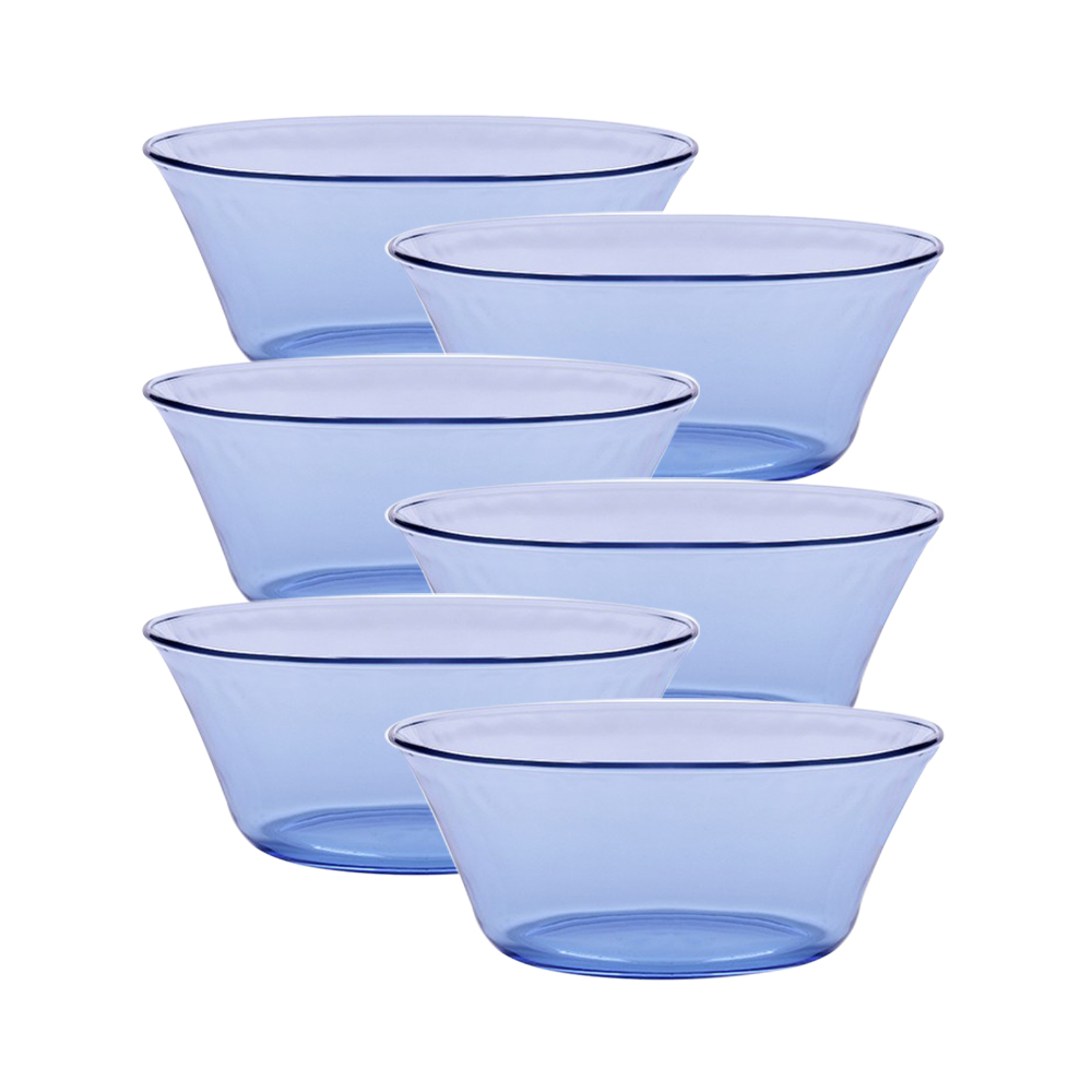Juego de 6 bowls ensaladeras 220 cl d23 cm h9.5 cm f dx 2000, DURALEX