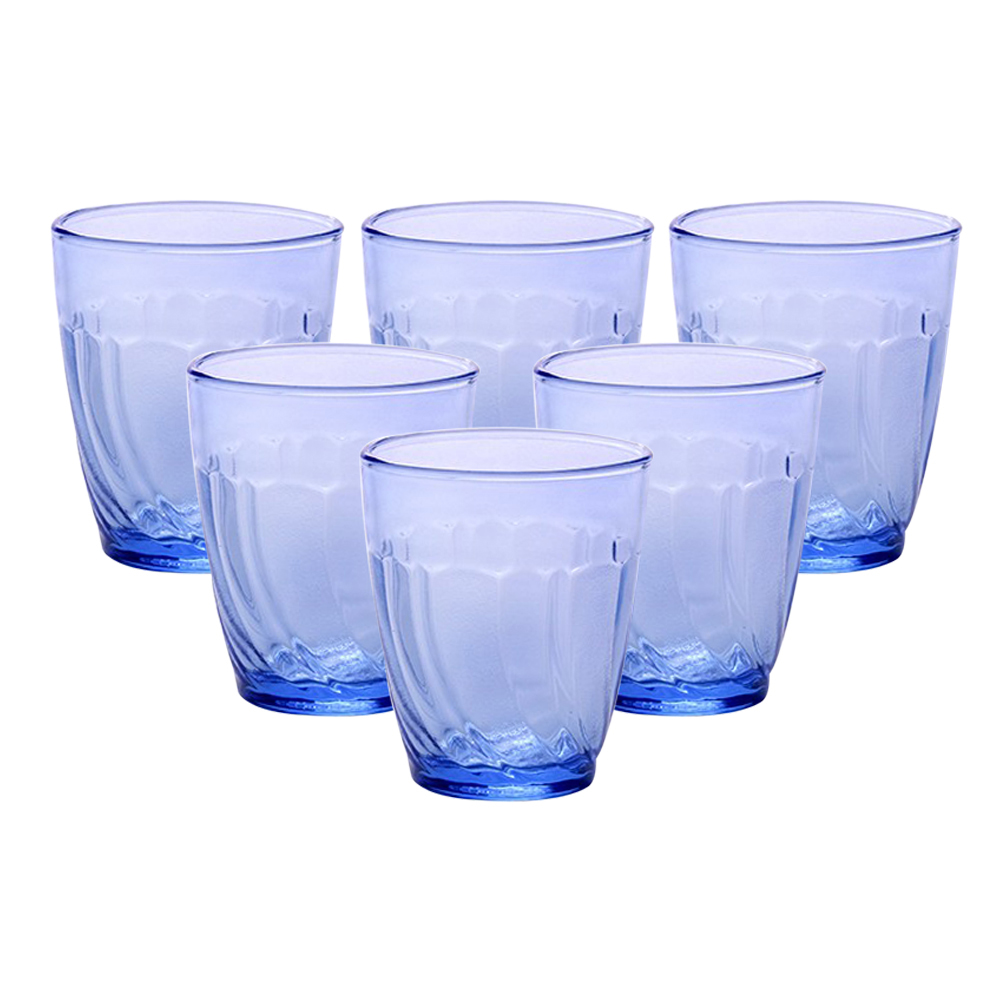 Juego de 6 vasos 25 cl d7.6 cm h9 cm vc beau rivage marine, DURALEX