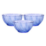 Juego de 3 tazones ensaladeras 260 cl d22.5 cm h11.3 cm f beau rivage marine, DURALEX