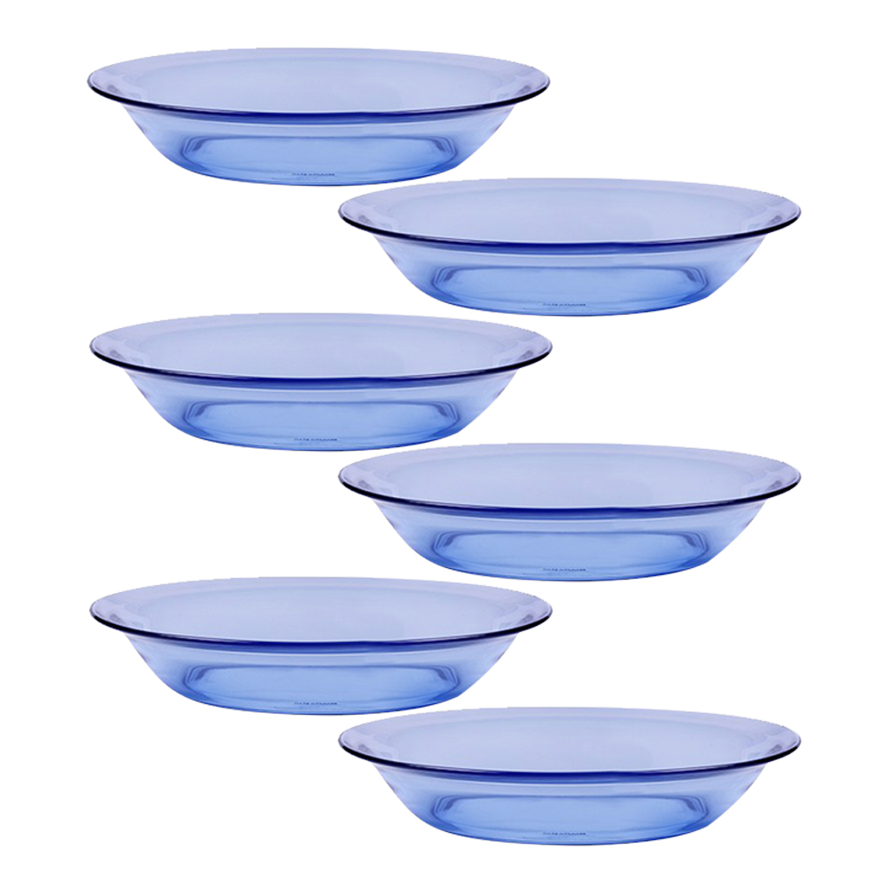 Juego de 6 platos hondos d28 cm h5.4 cm f lys marine, DURALEX