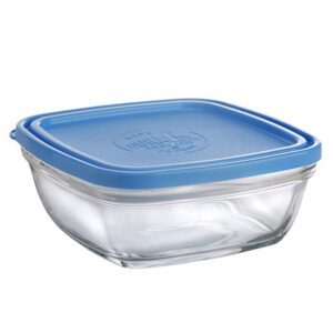 refractario recipiente apilable tapa azul 200 cl 20.2 cm h7.9 cm ct lys carre, DURALEX